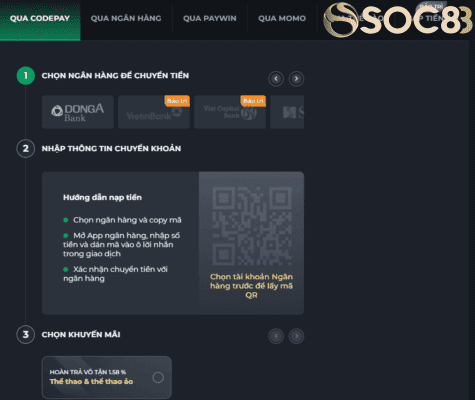 Nạp Rút Tiền Soc88