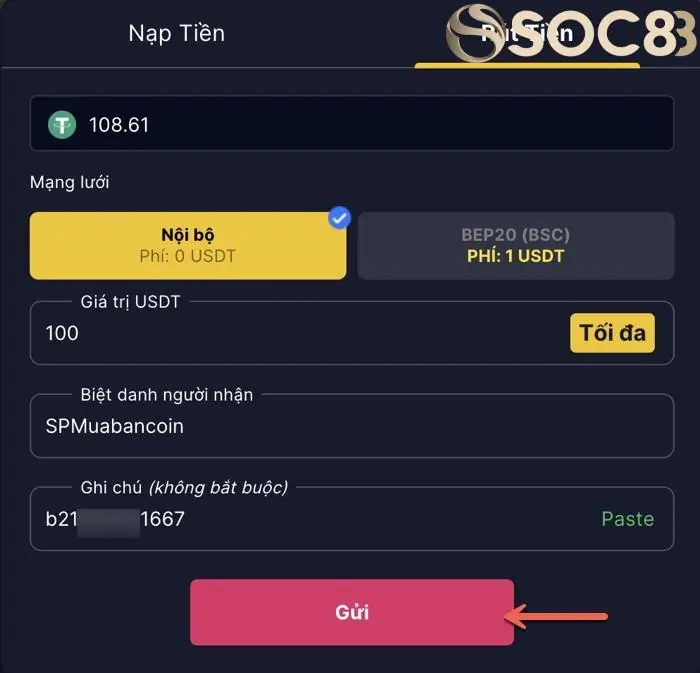 Những Lưu Ý Quan Trọng Khi Nạp Rút Tiền Soc88