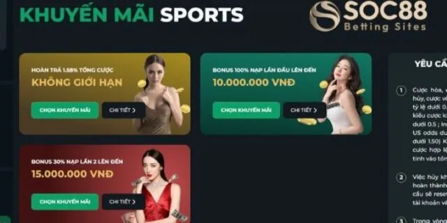khuyến mãi hot Soc88